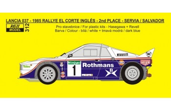 Decal – Lancia 037 „Rothmans“ Rallye El Corte Inglés 1985